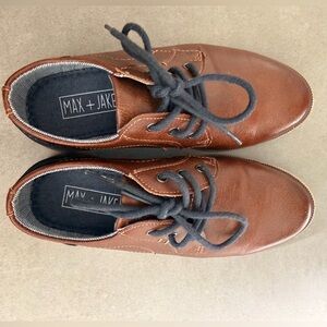 Max + Jake - Oliver Brown/Navy Oxford Dress Shoes Size 1M